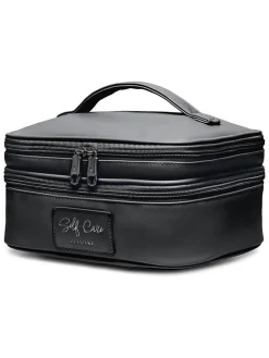 Kosmetiktasche in Schwarz - (B)23,5 x (H)12,5 x (T)28,5 cm