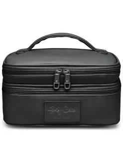 Kosmetiktasche in Schwarz - (B)23,5 x (H)12,5 x (T)28,5 cm