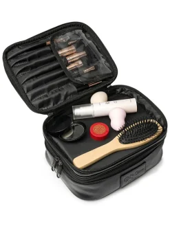 Kosmetiktasche in Schwarz - (B)23,5 x (H)12,5 x (T)28,5 cm