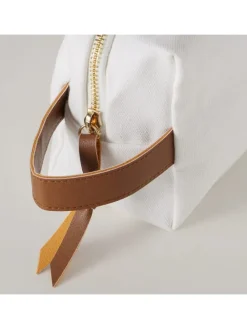 Kosmetiktasche "Travel" in Weiß - (B)24 x (H)13 cm