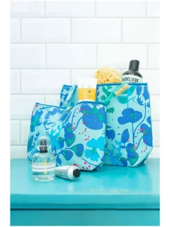 Kosmetiktasche ''Viola'' in Blau - (B)26 x (H)15 x (T)5 cm