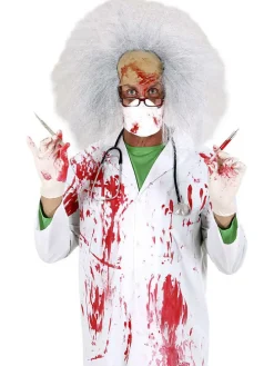 Kostüm "BLUTIGER DOKTOR" in Weiß/ Rot