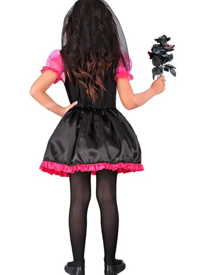 Kostüm "DIA DE LOS MUERTOS" in Schwarz/ Pink