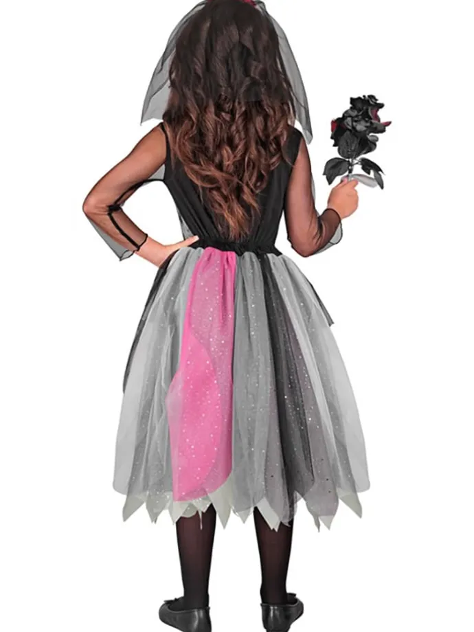Kostüm "FLOWER SKELETT GIRL" in Grau/ Pink
