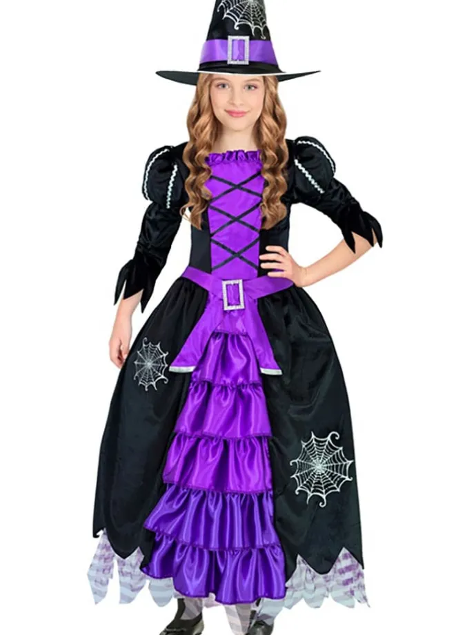 Kostüm "HEXE" in Schwarz/ Lila