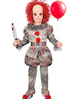 Kostüm "KILLER CLOWN" in Grau