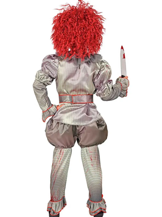 Kostüm "KILLER CLOWN" in Grau