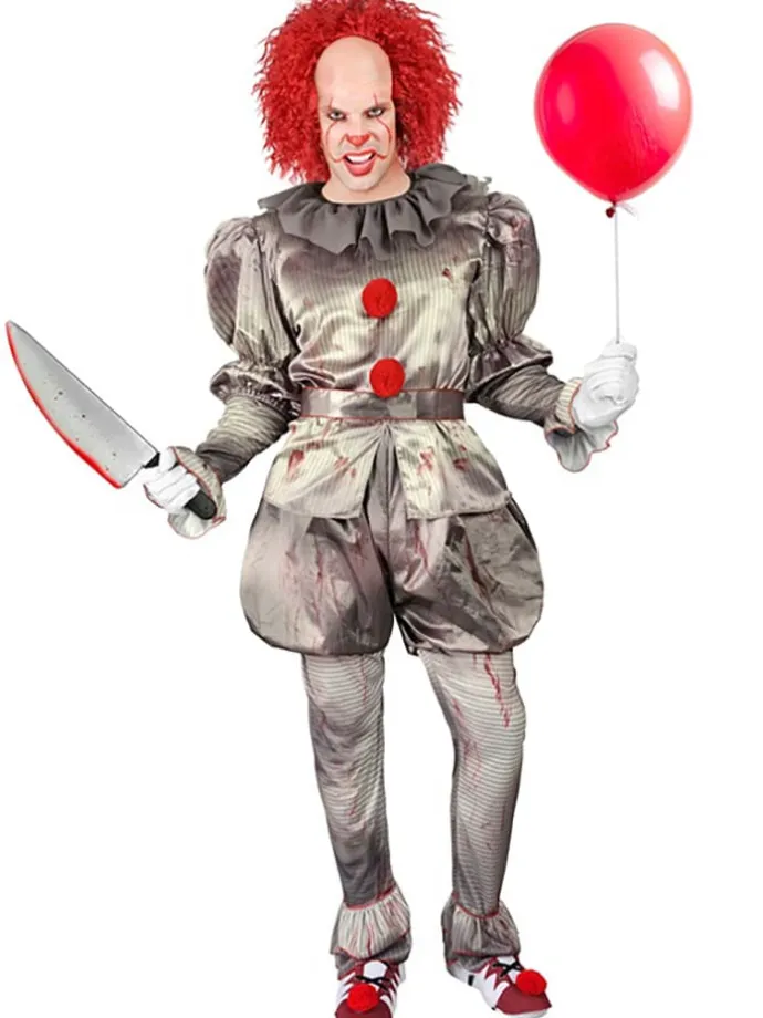 Kostüm "KILLER CLOWN" in Grau