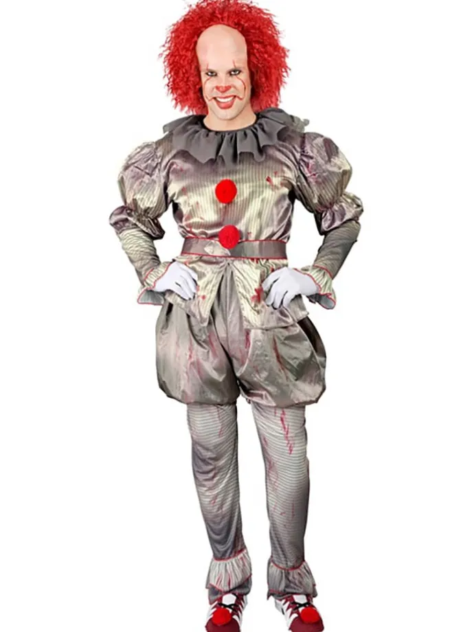 Kostüm "KILLER CLOWN" in Grau