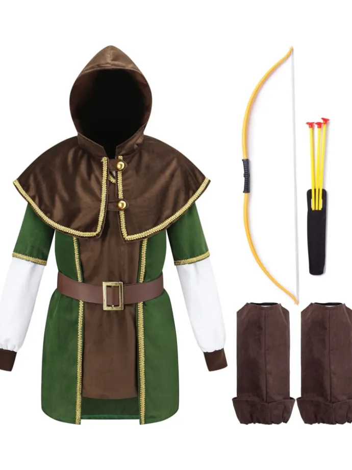 Kostüm „Robin Hood“ inklusive in Braun/grün