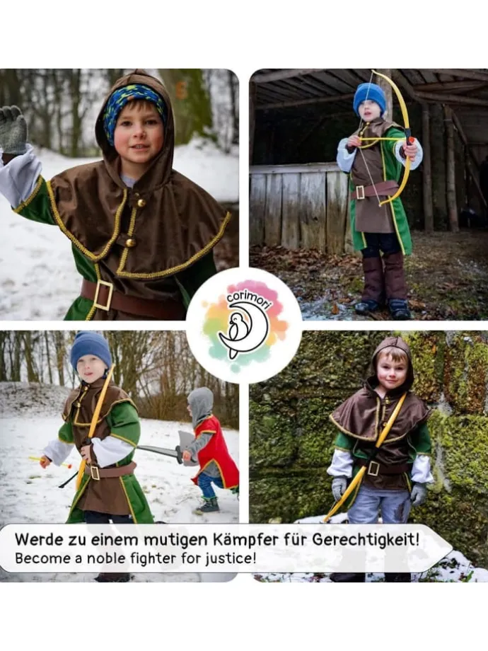 Kostüm „Robin Hood“ inklusive in Braun/grün