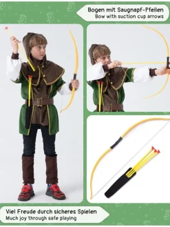 Kostüm „Robin Hood“ inklusive in Braun/grün
