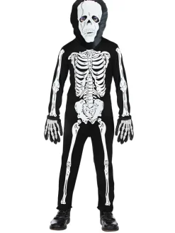 Kostüm "Skeleton" in Schwarz/ Weiß