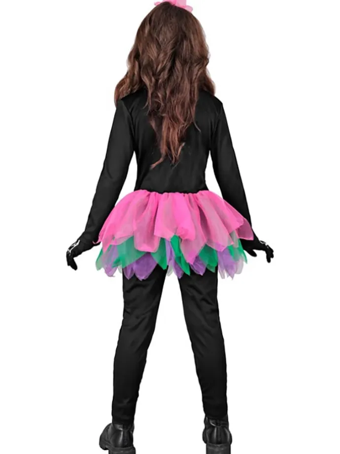 Kostüm "SKELETT" in Schwarz/ Pink