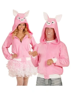 Kostümfleecejacke "Schwein" in Rosa