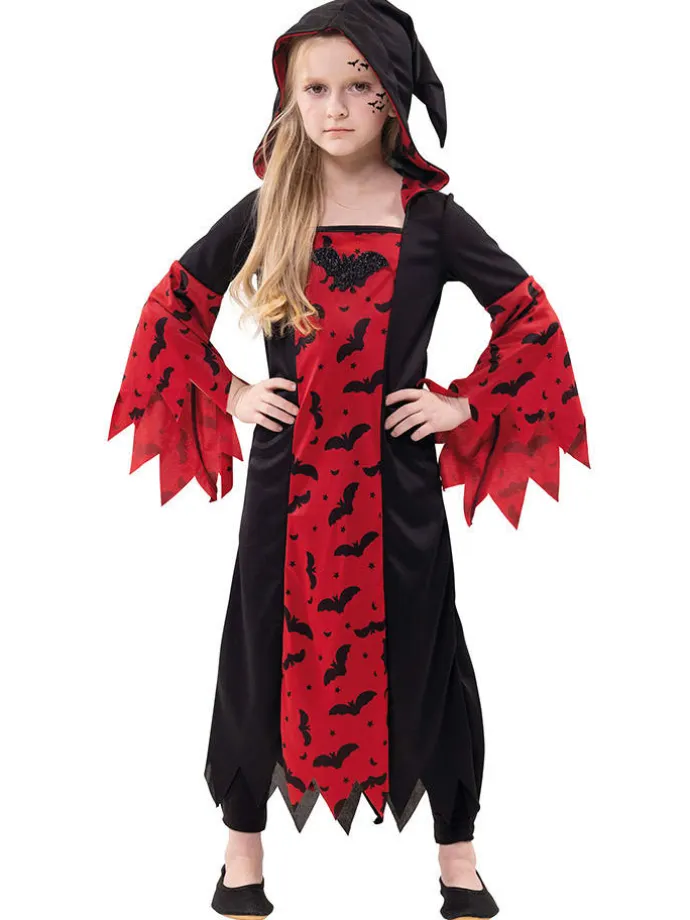 Kostümkleid ''Hexe Vampira'' in Schwarz/ Rot