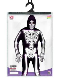 Kostümoverall "SKELETT" in Schwarz/ Weiß