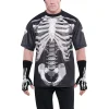 Kostümshirt "Skeleton" in Schwarz/ Weiß