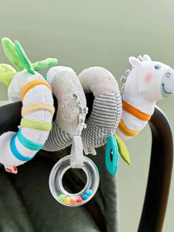 Krabbelrolle Mobile-Spirale Zebra in mehrfarbig