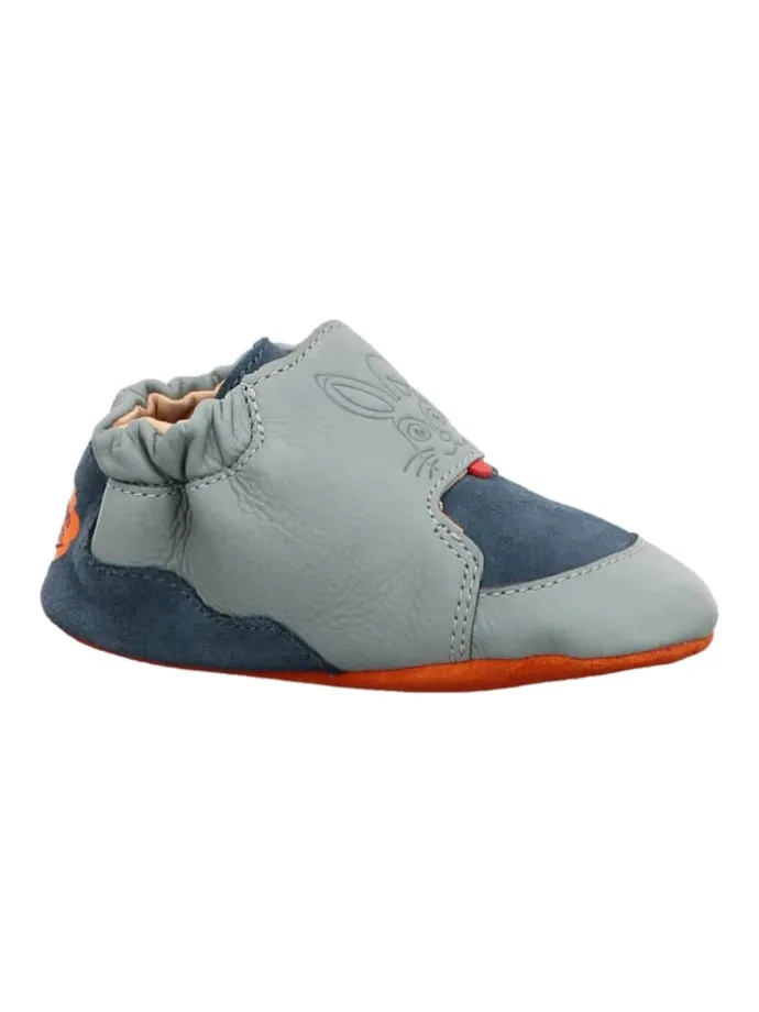 Krabbelschuhe in Blau
