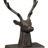 Kranzhalter "Hirsch" in Braun - (B)12 x (T)13 cm