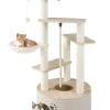 Kratzbaum Holz 141 cm in Beige