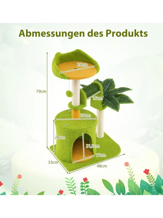 Kratzbaum klein in Grün