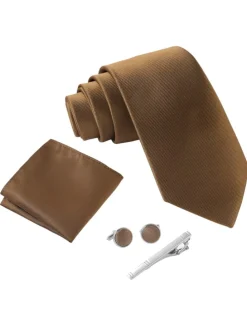 Krawatten-Set in Braun
