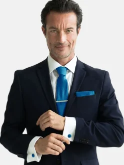 Krawatten-Set in Royalblau