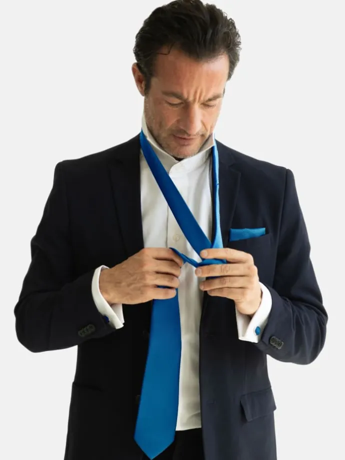 Krawatten-Set in Royalblau