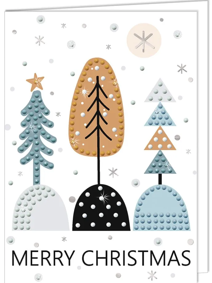 Kreativset "Diamond Painting Greeting Cards - Cosy X-Mas" in Bunt