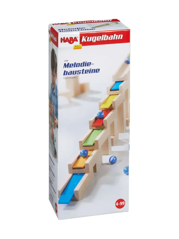 Kugelbahn Kullerbü und Erweiterungen in Melodiebausteine