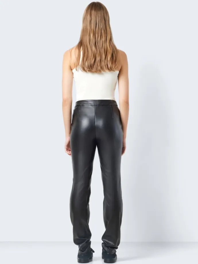 Kunstleder Hose PU Beschichtet NMANDY in Schwarz