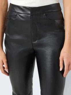 Kunstleder Hose PU Beschichtet NMANDY in Schwarz