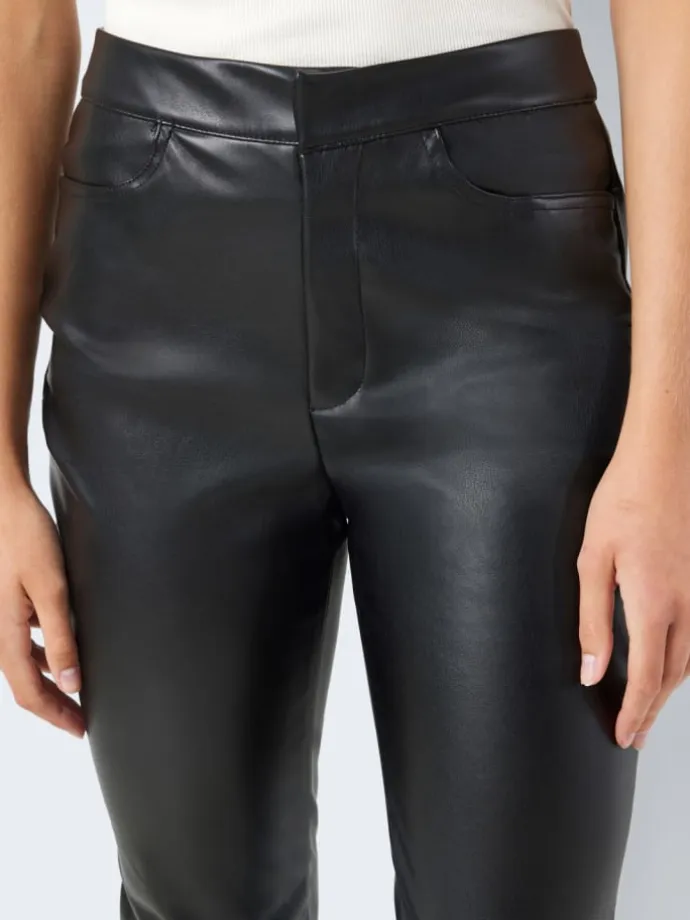 Kunstleder Hose PU Beschichtet NMANDY in Schwarz