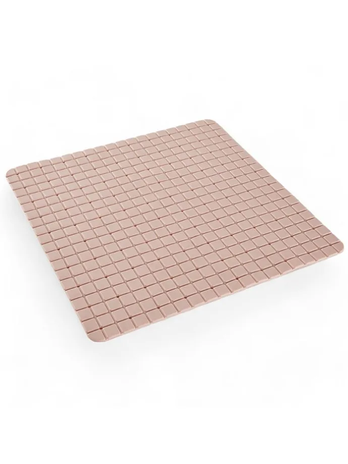 Kunststoff-Badematte in Rosa - (L)50 x (B)50 cm