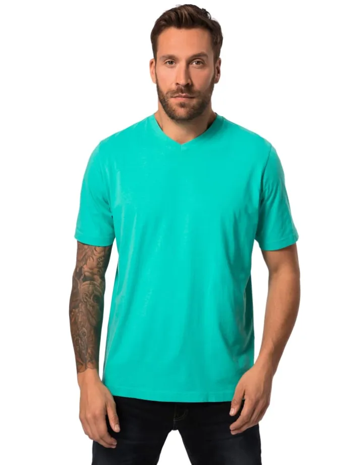 Kurzarm T-Shirt in helles karibikgrün