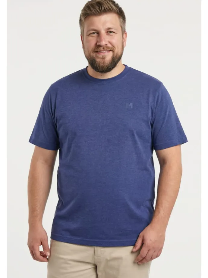 Kurzarm T-Shirt in nachtblau