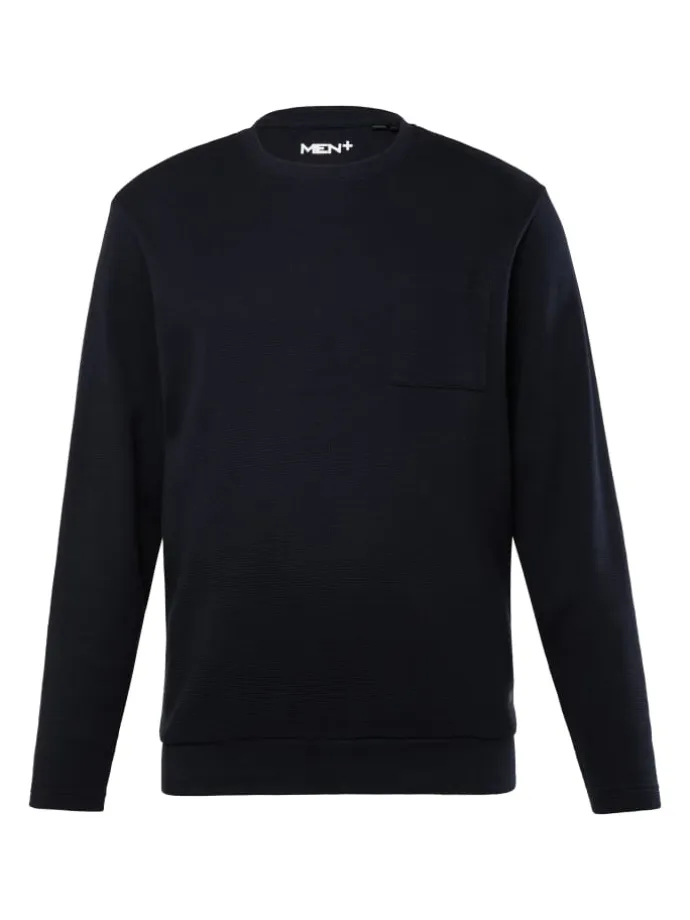Kurzarm T-Shirt in navy blau