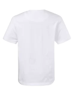 Kurzarm T-Shirt in schneeweiß