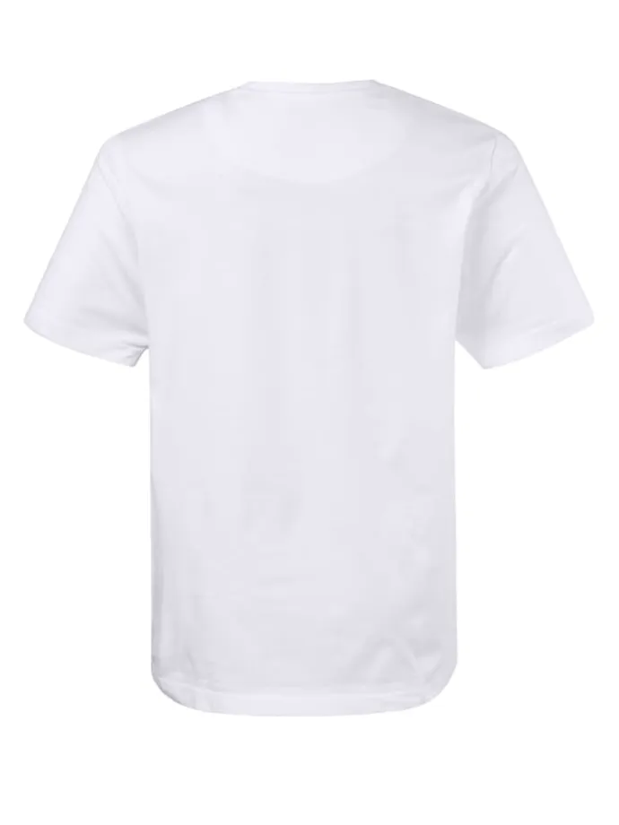 Kurzarm T-Shirt in schneeweiß