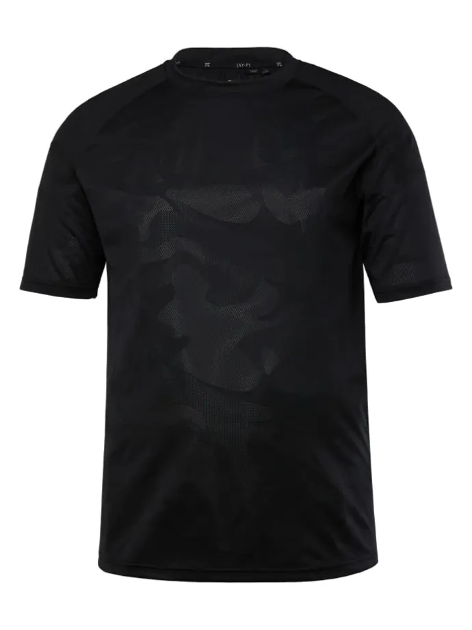 Kurzarm T-Shirt in schwarz