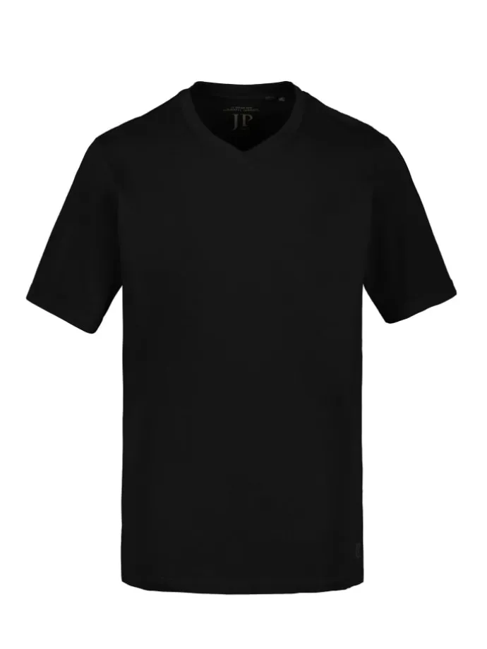 Kurzarm T-Shirt in schwarz