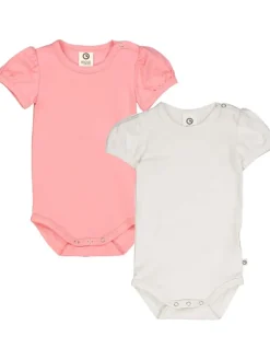 Kurzarmbody 2er-Pack in cream/ Bubblegum