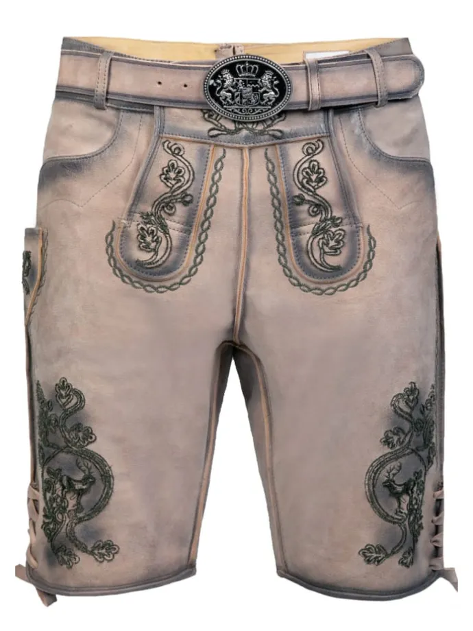 Kurze Wildbock Lederhose Felix in natur