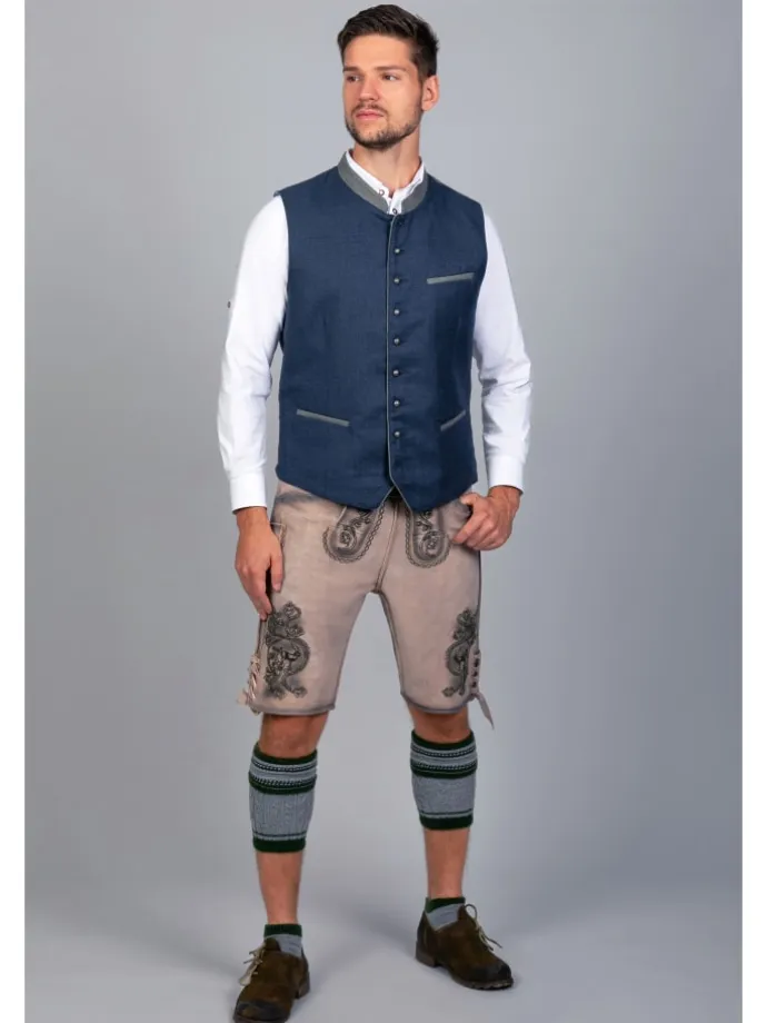 Kurze Wildbock Lederhose Felix in natur