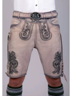 Kurze Wildbock Lederhose Felix in natur