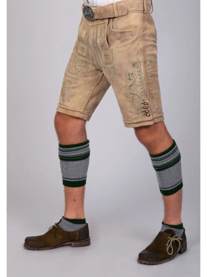 Kurze Wildbock Lederhose Adam in natur