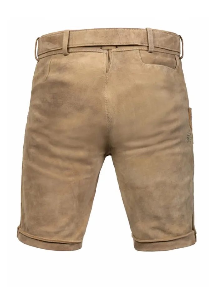 Kurze Wildbock Lederhose Adam in natur