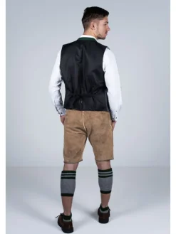 Kurze Wildbock Lederhose Vincent in hellbraun